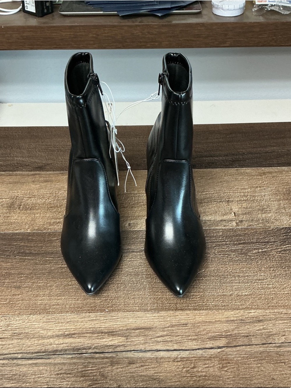 a new day Black Sienna Pointed Toe Ankle Booties